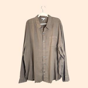 James Perse Linen Shirt Tan
